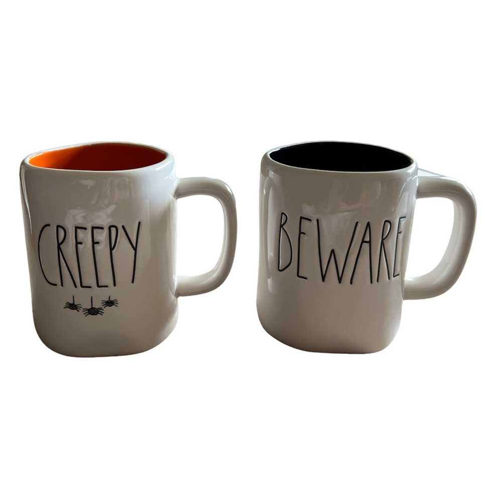 🎃Rae Dunn Halloween CREEPY And BEWARE Mug Set🎃